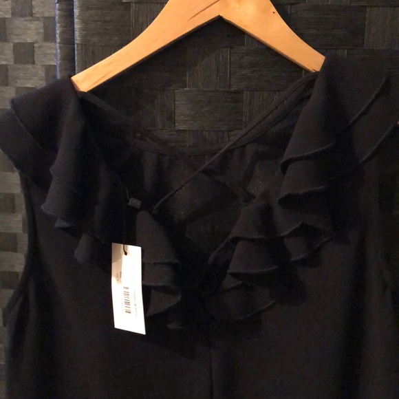 Black Ruffle Top - Picture 3 of 3
